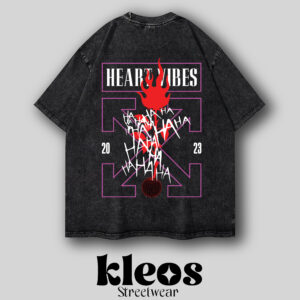 Remera Stone Wash Heart Vibes